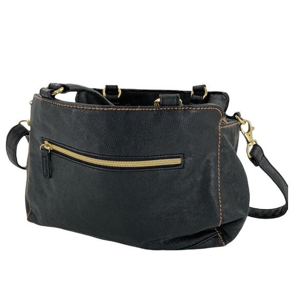 Leather Womens Black Shoulder Adjustable Strap Fashion Satchel Unbranded Handbag - Picture 1 of 8